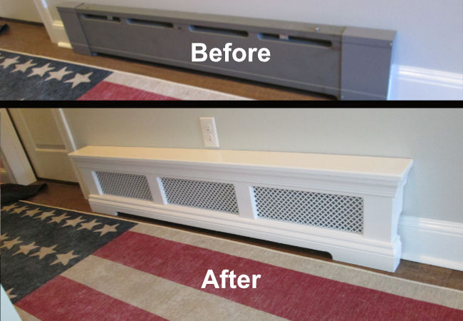 custom built baseboard radiator covers