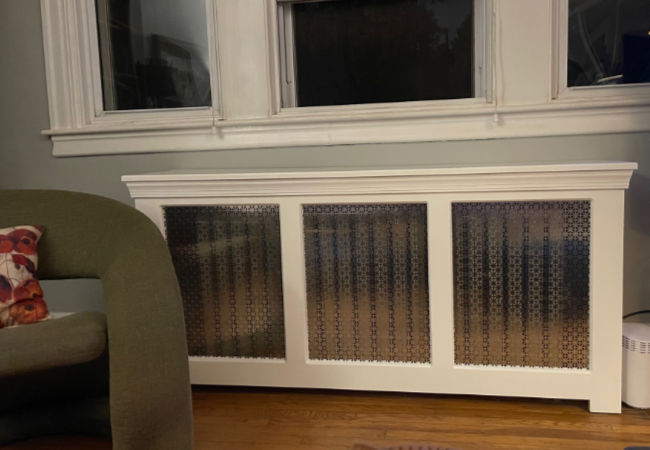 painted wooden radiator cover